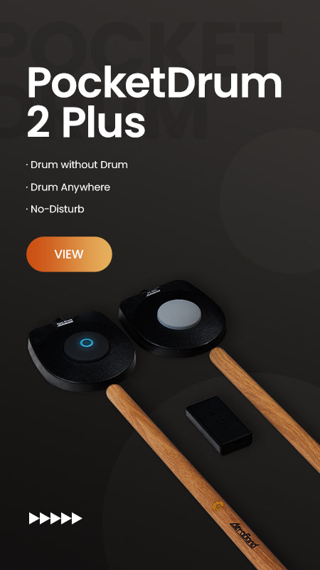AeroBand PocketDrum 2 Plus Electric Air Drum Set Sticks, with Drumsticks,  Pedals, Bluetooth and 8 Sounds, USB MIDI Function, Electronic Drums for